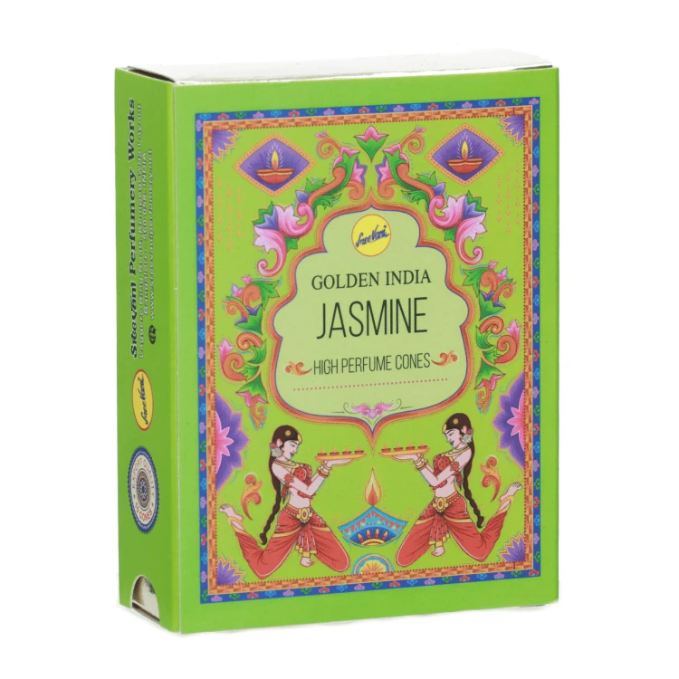 Kadzidełka Stożkowe Golden India 10 szt. - Jasmine