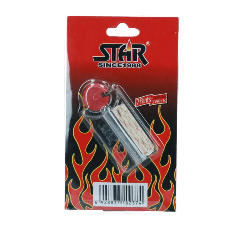 Zestaw w blistrze kamienie 7 sztuk i knot STAR