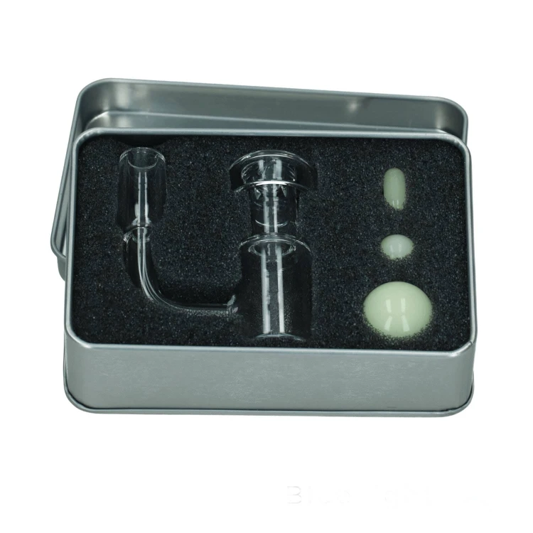 Banger ze Szkła Kwarcowego + Akcesoria 14,5 mm / 90 stopni - Sky Blue