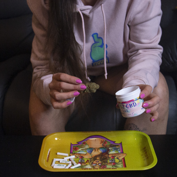 Bluza z Kapturem Lord Haze / Unikatowe Bonga - Błękitna - Rozmiar: M