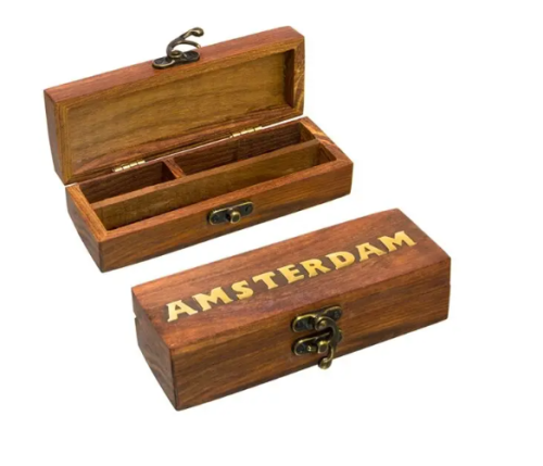 Drewniane pudełko Amsterdam - 15cm x 6cm