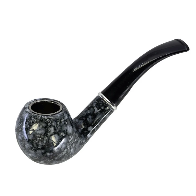Fajka akrylowo-metalowa Marble 14 cm