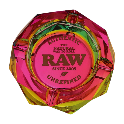 Szklana Popielniczka RAW Rainbow Glass Ashtray