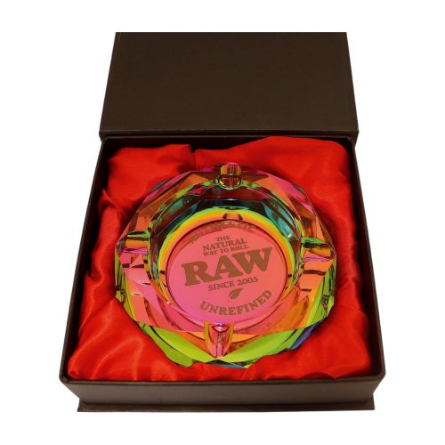 Szklana Popielniczka RAW Rainbow Glass Ashtray