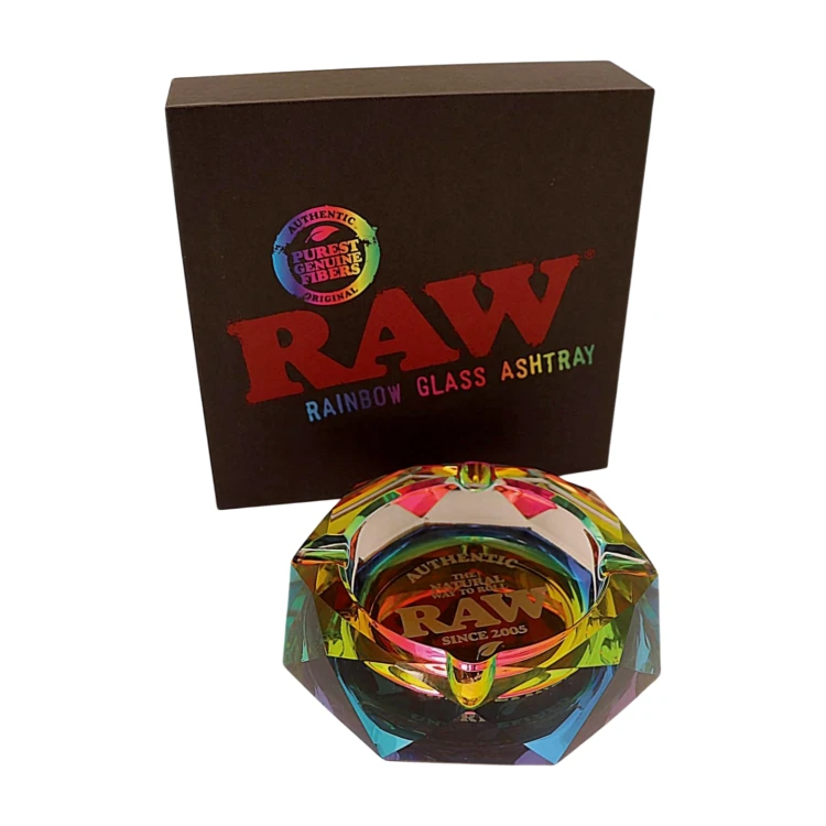 Szklana Popielniczka RAW Rainbow Glass Ashtray
