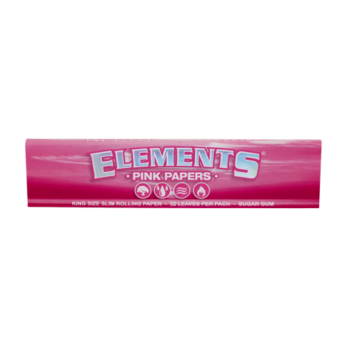 Bibułki Elements PINK King Size Slim