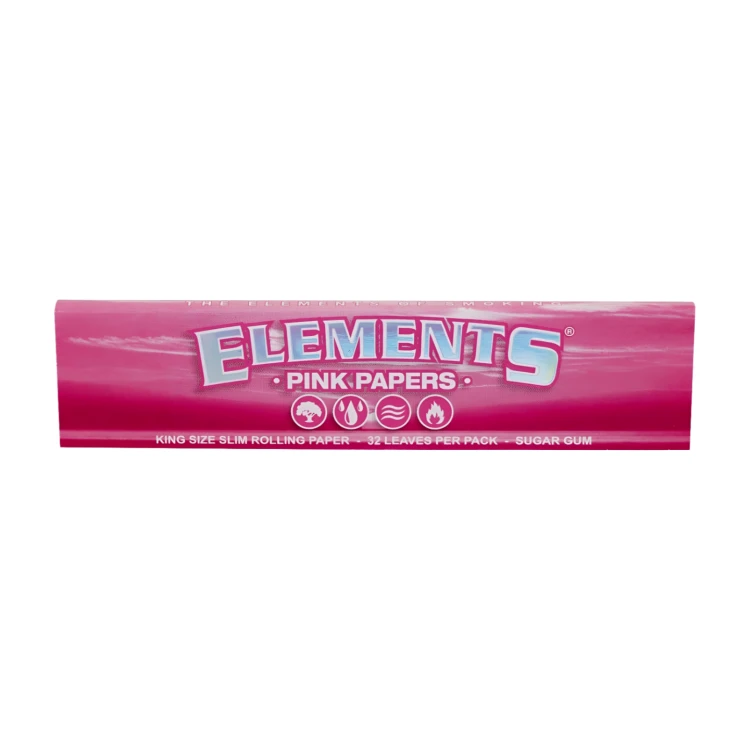 Bibułki Elements PINK King Size Slim