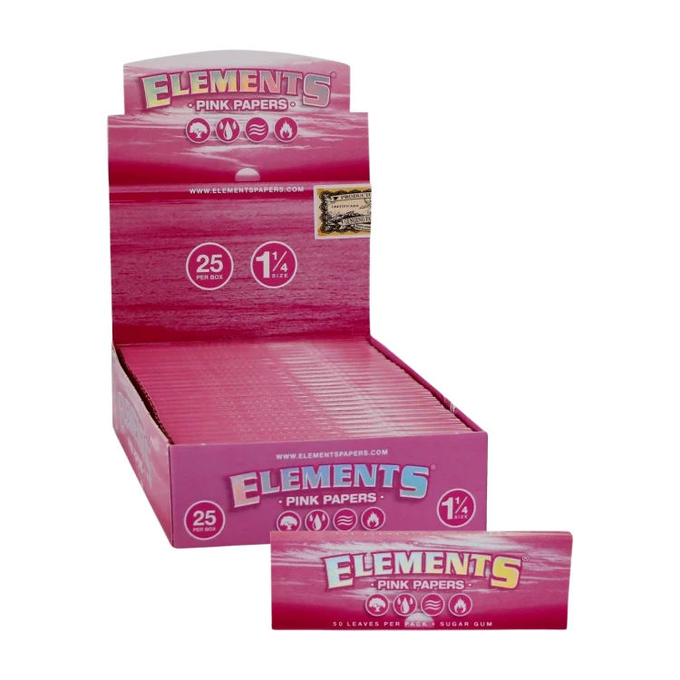 Bibułki Elements PINK 1 1/4