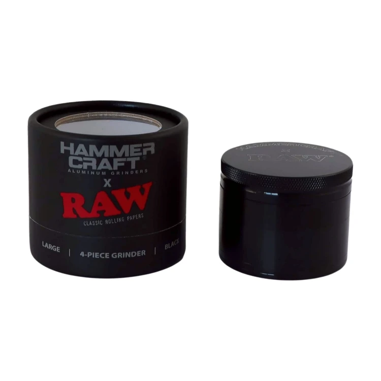 Młynek metalowy Hammercraft X RAW Black 4-część 61 mm