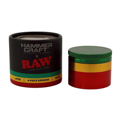 Młynek metalowy Hammercraft X RAW Rasta 4-część 61 mm
