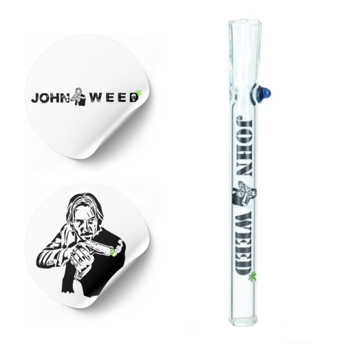 Lufka szklana z grafiką JOHN WEED - 11 cm