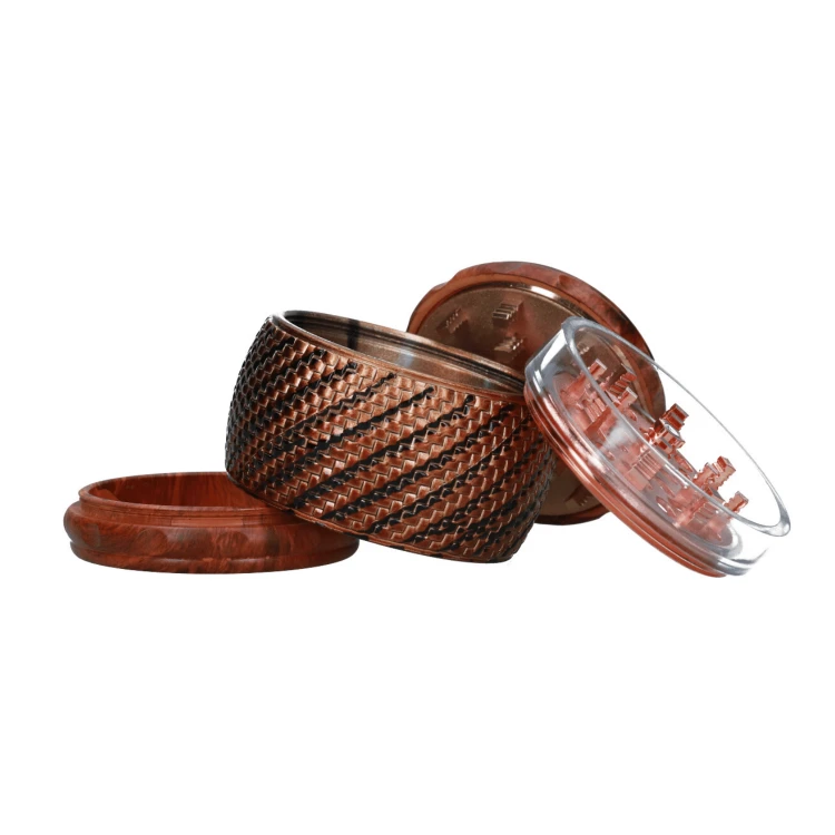 Młynek metalowo-akrylowy  Rwanda 4 części 65 mm