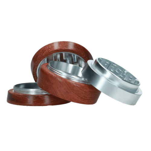 Młynek metalowo-drewniany Nigeria 4 części 67 mm | MIX kolor