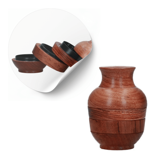 Młynek drewniano-metalowy Egipt 4 części 57 mm