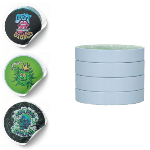 Młynek metalowo-akrylowy Abstract 4 części 63 mm MIX kolor