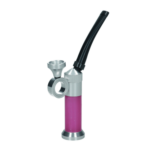 Fajka wodna aluminiowo-szklana Little Tower 13,5 cm MIX kolor
