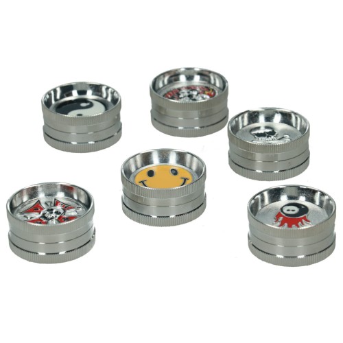 Młynek metalowy Maxi 2 części 40 mm MIX wzorów