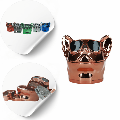 Młynek metalowo-akrylowy Doggy 4 części 75 mm MIX kolor