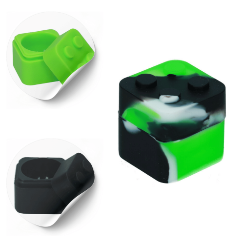 Pojemnik schowek silikonowy Klocek 3x3 cm MIX kolor