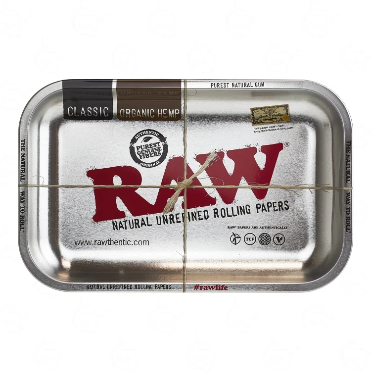Tacka metalowa RAW ROLLING TRAY Metallic Silver 27 x 33 cm