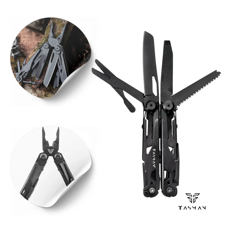 Multitool TASMAN PRO 19 funkcji ze stali nierdzewnej czarny