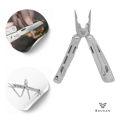 Multitool TASMAN PRO 19 funkcji ze stali nierdzewnej srebrny