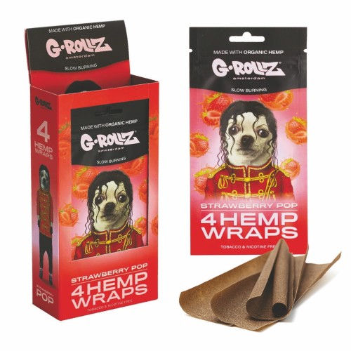 Wrapy Konopne G-Rollz Strawberry Truskawka - 4 szt.