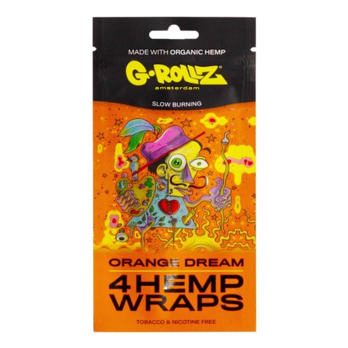 Wrapy Konopne G-Rollz Orange Pomarańcza - 4 szt.
