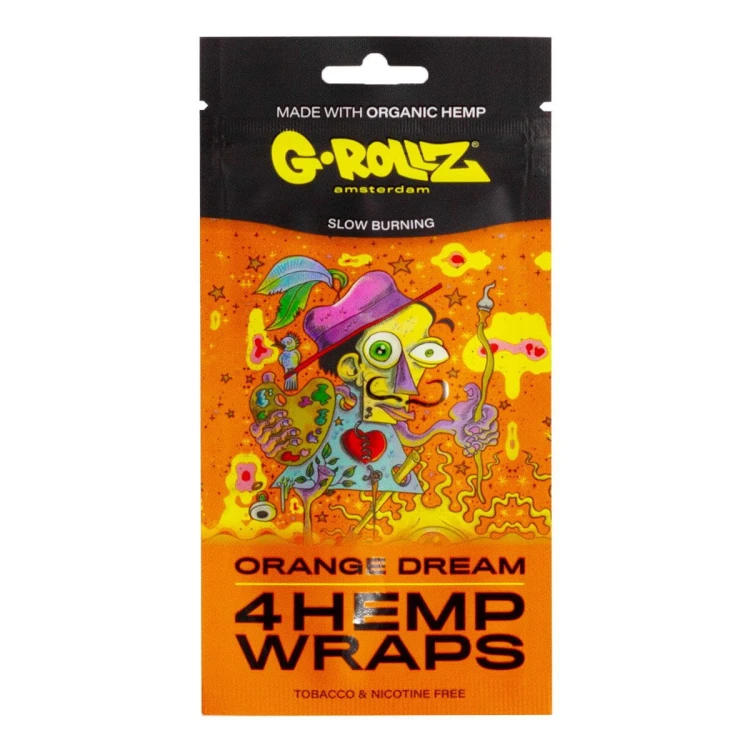 Wrapy Konopne G-Rollz Orange Pomarańcza - 4 szt.