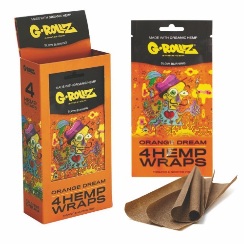 Wrapy Konopne G-Rollz Orange Pomarańcza - 4 szt.