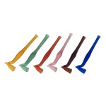 Lufka szklana sodowa gięta - twist2 mix kolor - 9,5 cm
