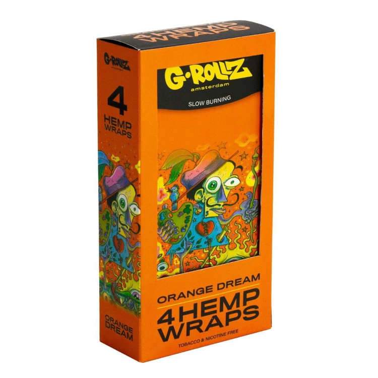 Wrapy Konopne G-Rollz Orange Pomarańcza - 4 szt.