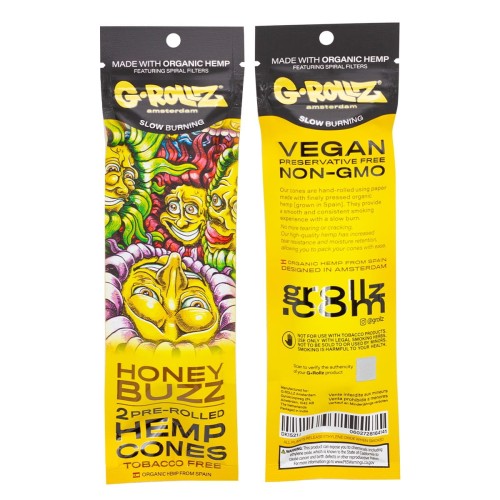 Wrapy Konopne G-Rollz Honey Miód Cones - 2 szt.