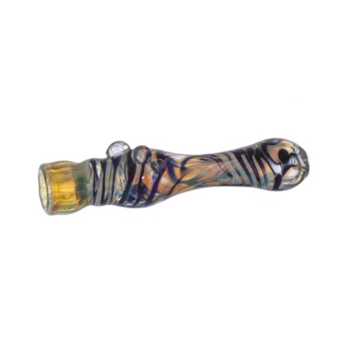 Lufka szklana zdobiona Chillum "Heavy" 9 cm