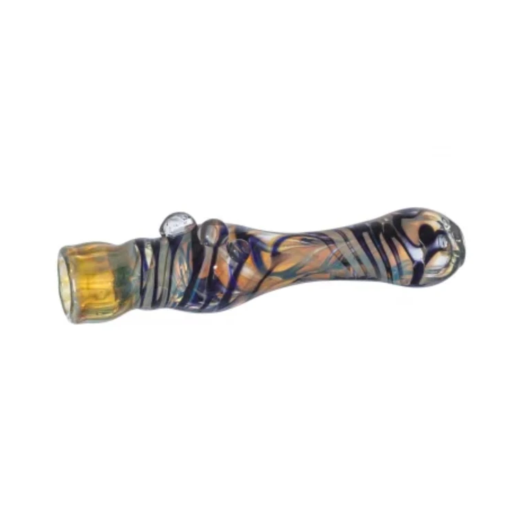 Lufka szklana zdobiona Chillum "Heavy" 9 cm