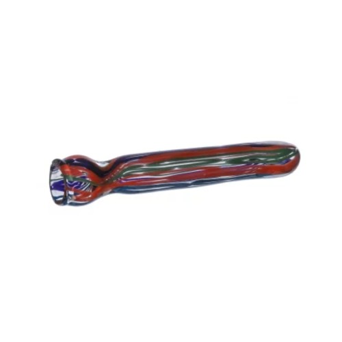 Lufka szklana Chillum "Tęcza" 10 cm