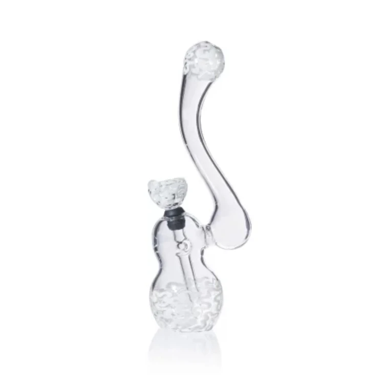 Bubbler szklany artystyczny "Chmury" 19 cm MIX KOLOR