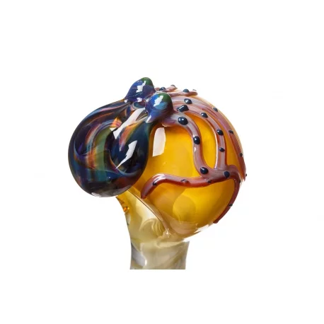 Lufka szklana zdobiona z turbo "OctoTwist" 11,5 cm