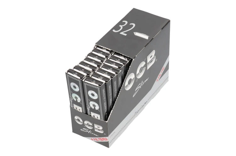 BOX - 32 x Bibułka OCB Premium King Size Slim + Tips