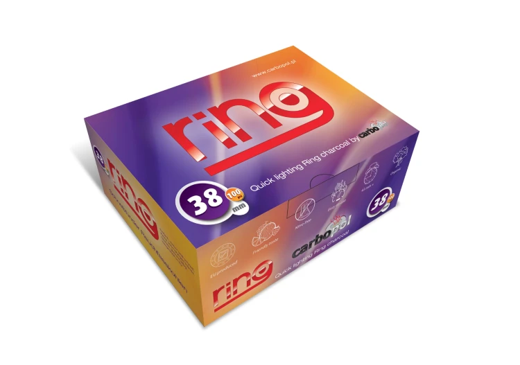 BOX - 20 x Węgielki samorozpalające RING 38mm Carbopol - 5 węgielków w rolce