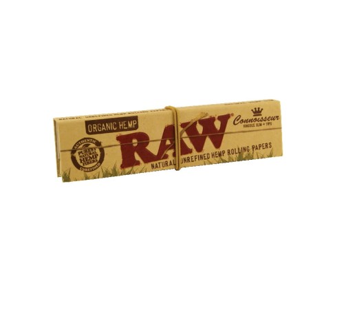 BOX - 24 x Bibułka RAW Organic Connoisseur KS Slim + Tips