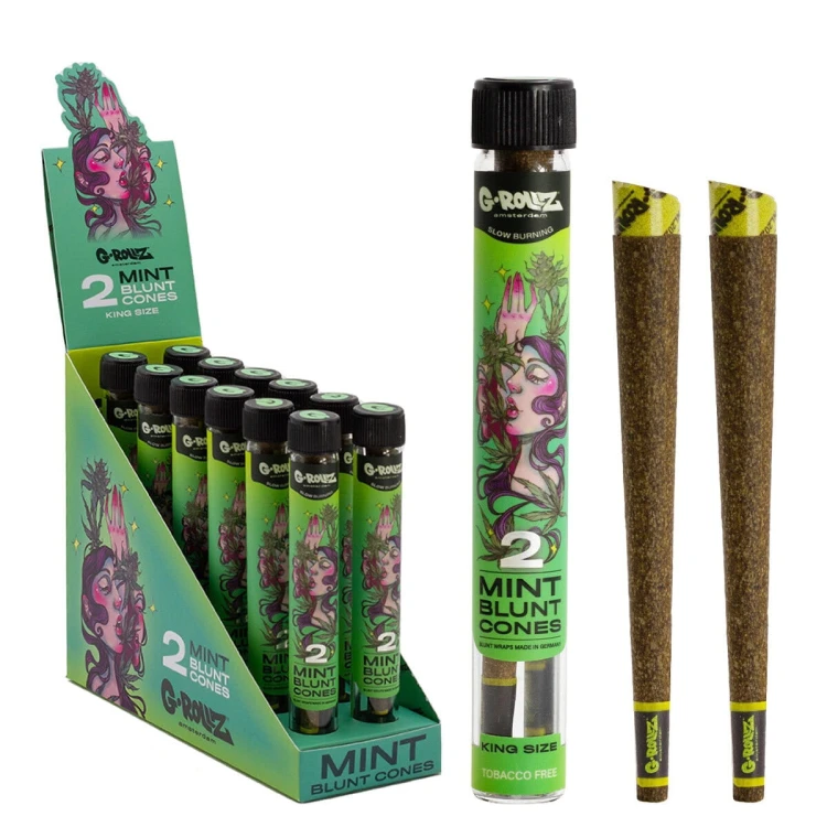 Wrapy Konopne G-Rollz Miętowe - 2 szt.