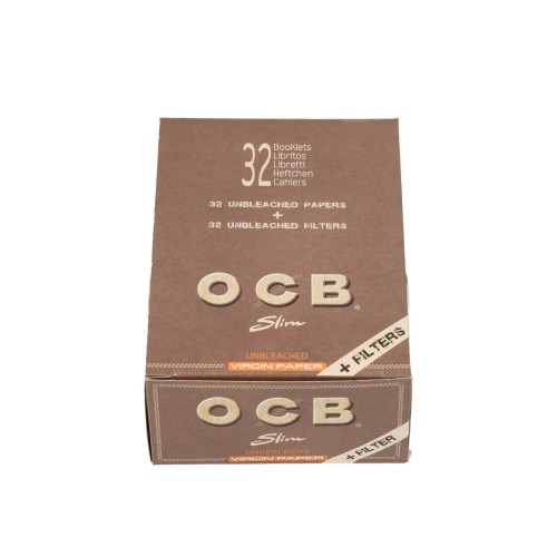 BOX - 32 x Bibułki OCB Virgin King Size Slim + Filtry