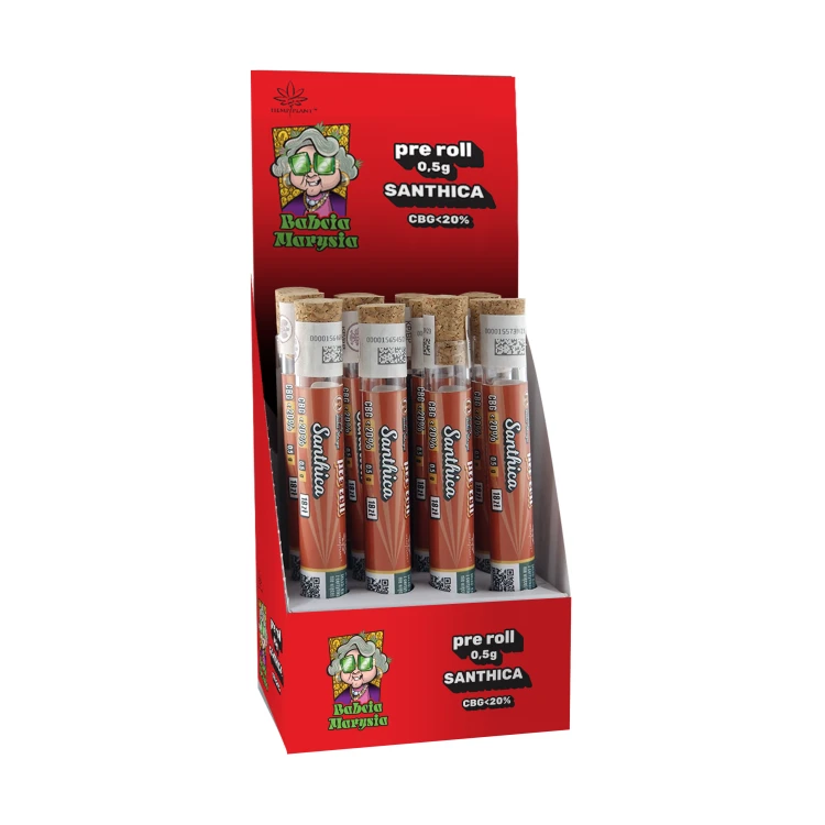 BOX - 12 x Pre Roll CBG Santhica  CBG < 20% - Specjały Babci Marysi