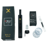 Zestaw - Waporyzator X-Max V3 Pro+ Gold Edition + Adapter do bonga + Plastikowy młynek + Lufka z węglem aktywnym