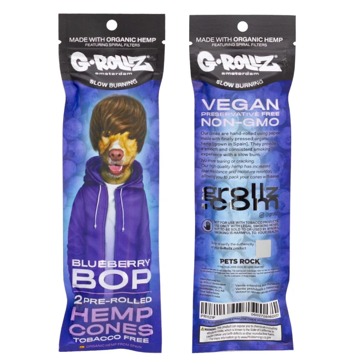 Skręcone Wrapy Konopne G-Rollz Blueberry Pop - 2 szt.