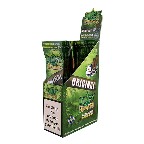 BOX - 25 x Bibułka Blunt Juicy Hemp Wraps Original 2 szt.