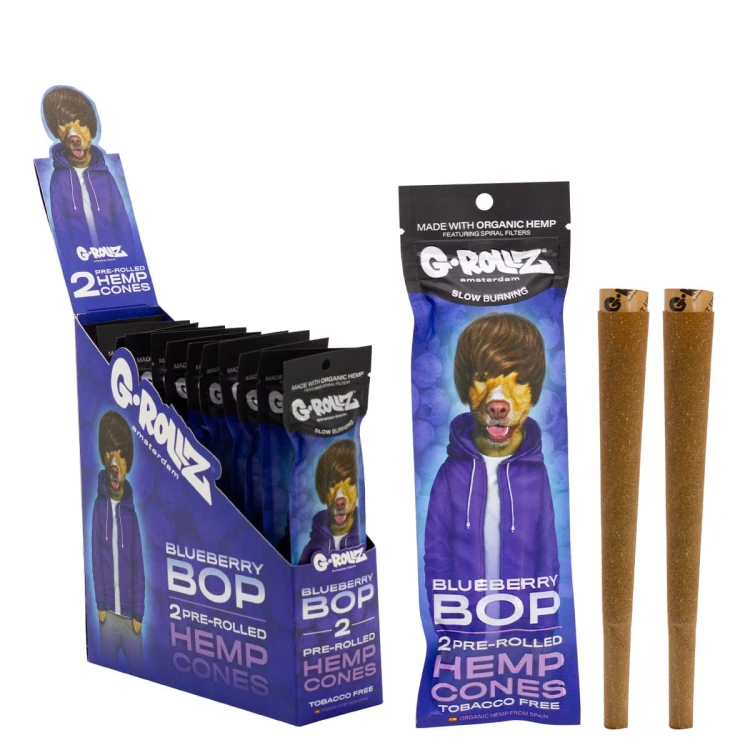 Skręcone Wrapy Konopne G-Rollz Blueberry Pop - 2 szt.