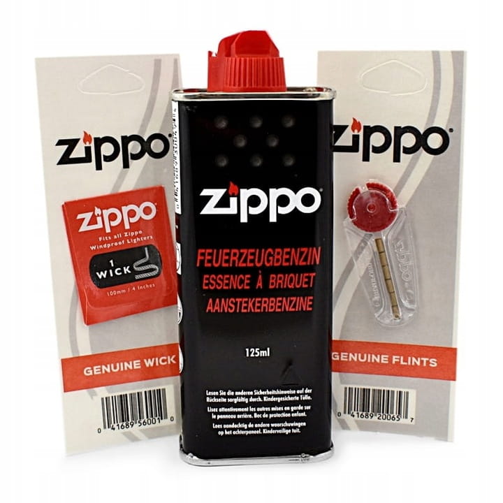 ZIPPO ZESTAW ORYGINALNY - BENZYNA + KNOT + KAMIENIE Akcesoria