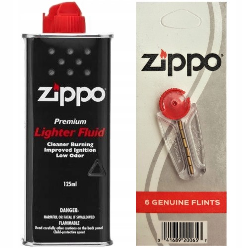 ZIPPO ZESTAW ORYGINALNY - BENZYNA +  KAMIENIE do zapalniczki benzynowej